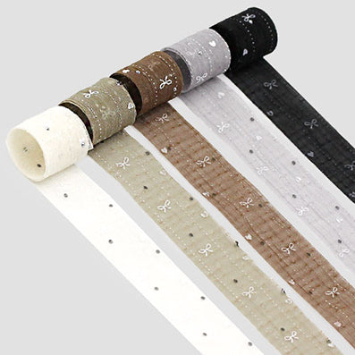 リボンパーツオーガンジーリボン 5色 幅25/50㎜ 長さ9M