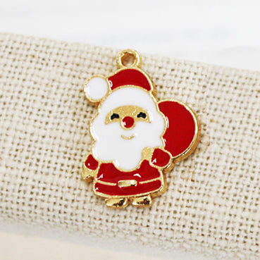 クリスマスチャーム-サンタ 22x17㎜ 5/50個