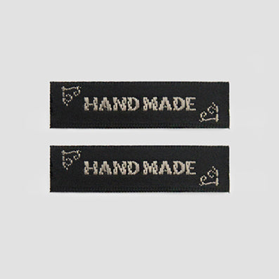 Handmadeラベル black 40×10㎜ 10/100個