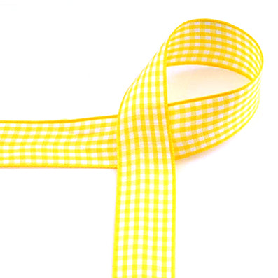 #08 yellow チェックリボン 幅15/25㎜ 長さ45M