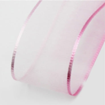 #09 light pink ツートンオーガンジーD 幅36㎜ 長さ45M