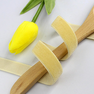 #26 片面ベルベット Light yellow 幅6/10/15/20/25/38㎜ 長さ18/45M