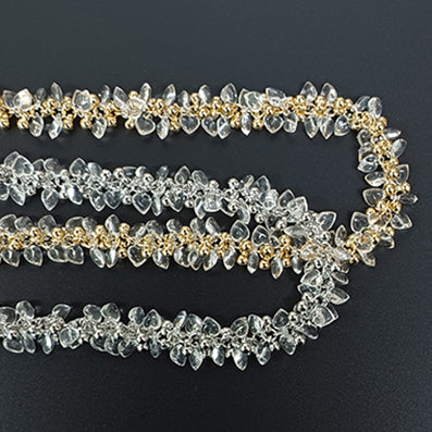 プラスチックハートチェーン gold/silver 長さ90cm