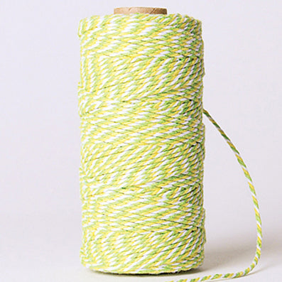 #30 yellowgreen コットントワインコード 幅1.5mm 長さ90M