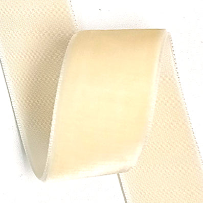 #02 cream ACE片面ベルベット 幅6/15/25㎜ 長さ9M