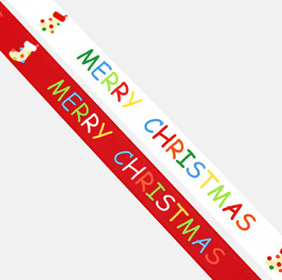 クリスマステキスト White/Red 幅16㎜ 長さ22/90M