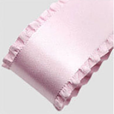 #04 ice pink 有光サテンフリル 幅10/15/25/40㎜ 長さ13M