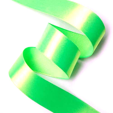 蛍光サテン yellow green 幅10/25㎜ 長さ22M