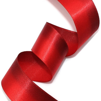 #16 red&deep red 2色グラデーション 片面有光サテン 幅15/25㎜ 長さ22M