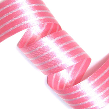 #12 indypink サテンストライプ 幅15/25㎜ 長さ22M
