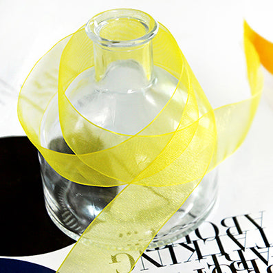 #645 daffodil Newポリオーガンジー 幅9/16/25/38㎜ 長さ45/180M