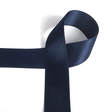 #09 navy Classic両面無光サテン 幅6~50㎜ 長さ27M