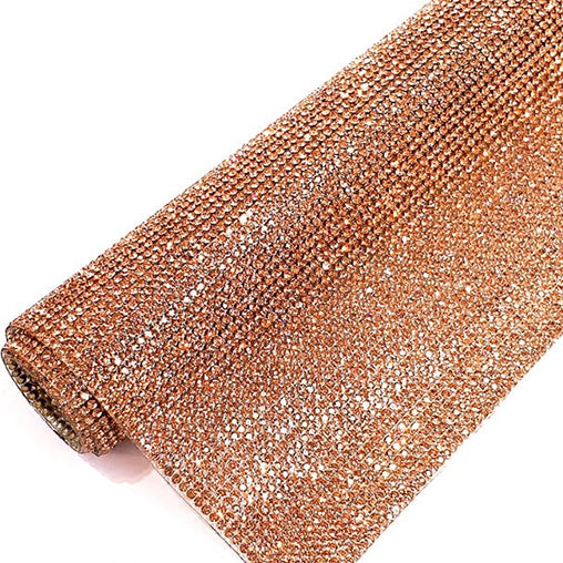 ラインストーン ホットメルト peach gold 80x240㎜/1枚(400×240㎜)