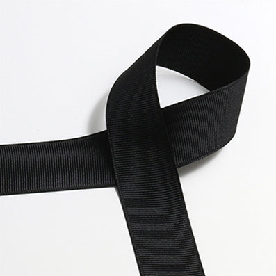 #53 黒色(くろ) 高密度グログラン 幅5/10/15/20/25/40/50/60㎜ 長さ9/45M