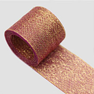 #03 purple T123メタルオーガンジー 幅38ｍｍ 長さ22M