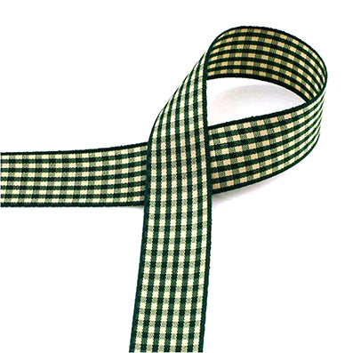 #05 dark green チェックリボン 幅10/15/25㎜ 長さ45M