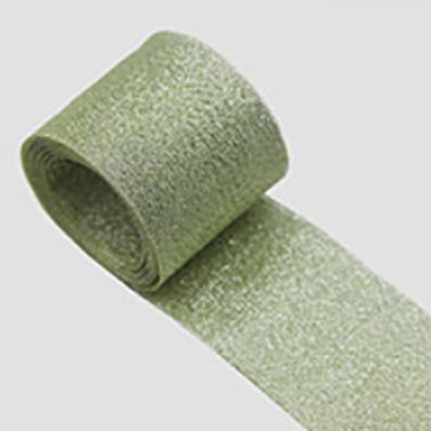 #07 green T123メタルオーガンジー 幅38ｍｍ 長さ22M