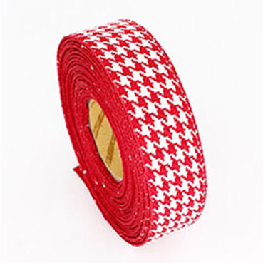 #04 red-white ハウンドチェック 幅10/25/40㎜ 長さ9M