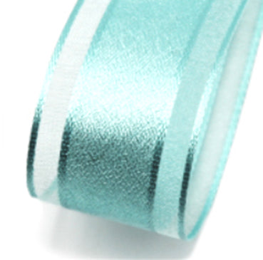 #12 mint Newメタルオーガンジー 幅15ｍｍ 長さ45M