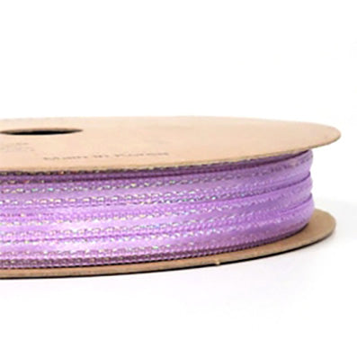 #14 light violet ラメ入りサテンリボン 幅3㎜ 長さ18M