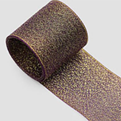 #12 dark purple T123メタルオーガンジー 幅38ｍｍ 長さ22M