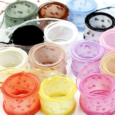 綿バイアスファブリックリボン 15色 幅35/55/75㎜ 長さ9M