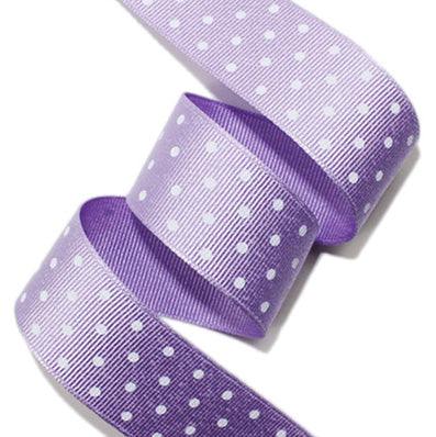 ドットプリントグログラン Violet/White 幅15/25㎜ 長さ22M