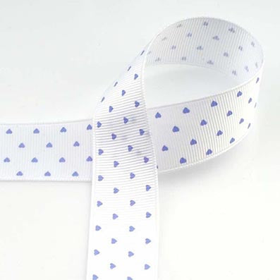 ハート プリントグログラン white/violet 幅15/25㎜ 長さ22M