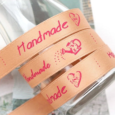 Handmadeラベル 両面無光サテン 2色 幅15㎜ 長さ27M