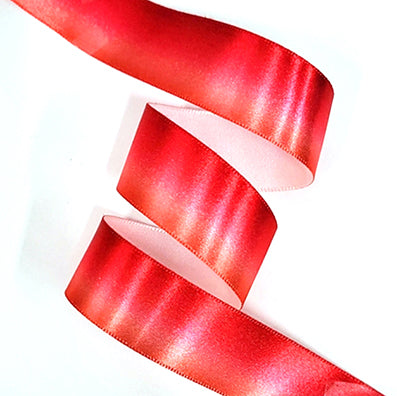 #01 red/orange ツートンサテンリボン 幅25㎜ 長さ14M