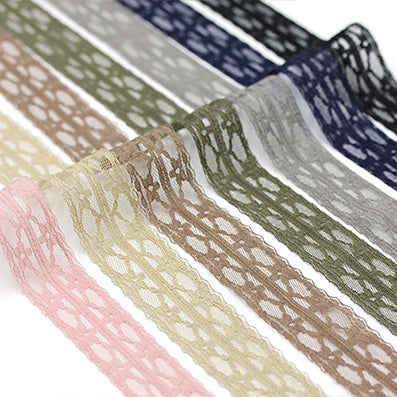 ラッセルレース010 khaki 幅25㎜ 長さ9M