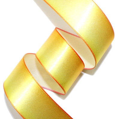 #04 yellow ツートンラインサテン 幅15/25/40㎜ 長さ36M