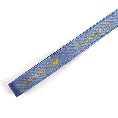 ゴールド文字 Handmadeラベル 両面無光サテン 5色 幅10㎜ 長さ27M