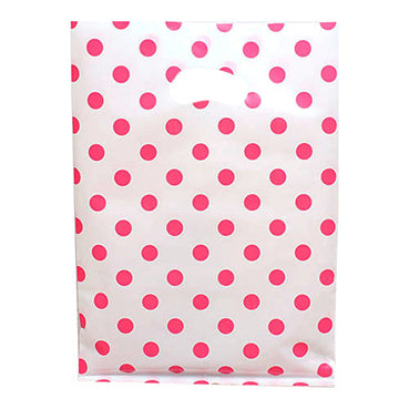 LDPE ドット柄リング袋 Pink サイズ4種 100枚