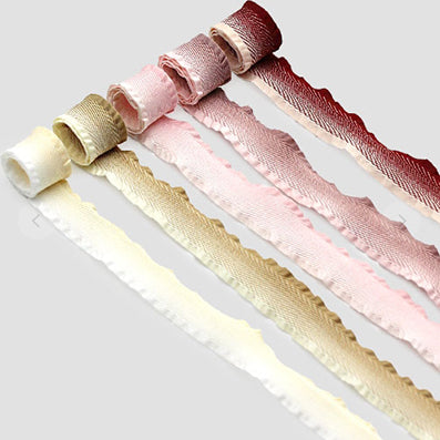 グラデーションフリルリボン 10色 幅10/16/25/38㎜ 長さ9M