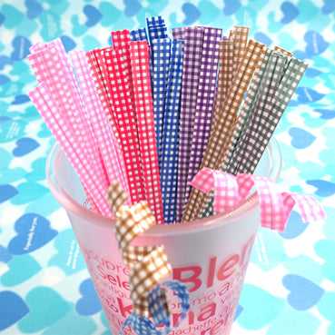 チェックビニタイ 6色 120×8㎜ 100/500個