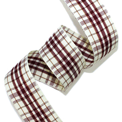 #06 purple クラシックチェックリボン 幅15/25㎜ 長さ14M