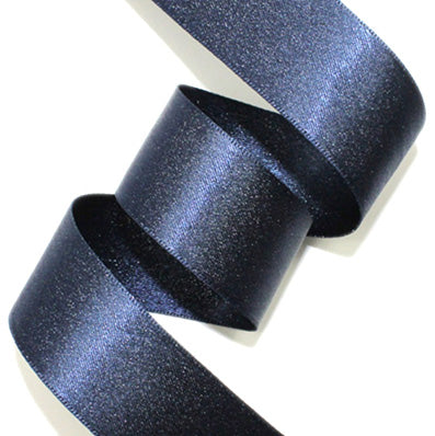 ＃23 navy 両面シルバーパールサテン 幅5/10/15/25/40㎜ 長さ36/90M