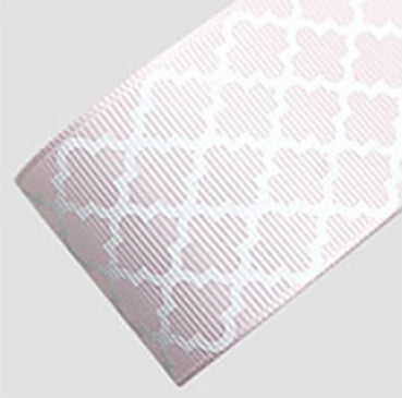#103 ice pink モロッカン柄プリント 幅38㎜ 長さ22M