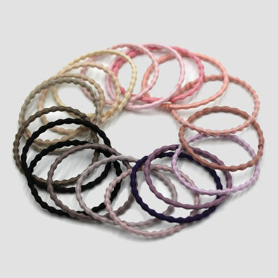 ピーナッツヘアゴム 19色 10/50/100個