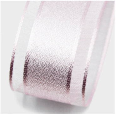 #03 light pink Newメタルオーガンジー 幅15ｍｍ 長さ45M