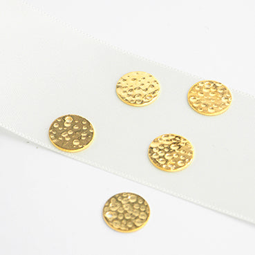 水玉柄コインパーツ gold 直径12㎜ 10個