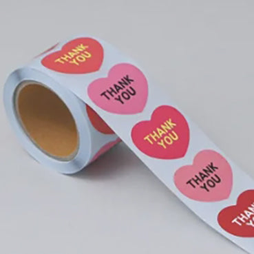 Thank you Heartロールステッカー 35×28㎜ 250枚
