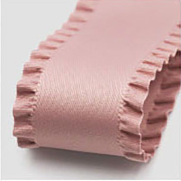 #19 Indi pink 無光サテンフリル 幅25/40㎜ 長さ13M