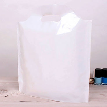 LDPE 無地ラウンド袋 White 4種 底マチ有り 100枚
