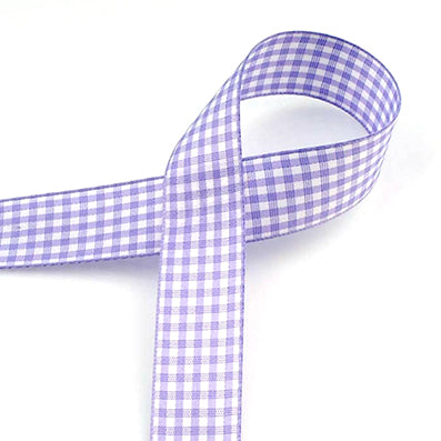 #11 light violet チェックリボン 幅15/25㎜ 長さ45M
