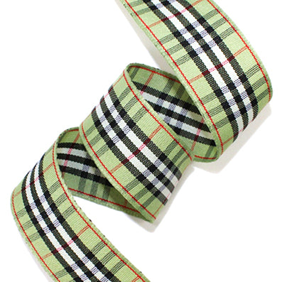 #10 khaki クラシックチェックリボン 幅15/25㎜ 長さ14M