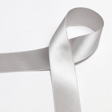 #07 白鼠(しろねずみ) 片面有光サテン 幅6/10/15/20/25/40/50㎜ 長さ9/45M