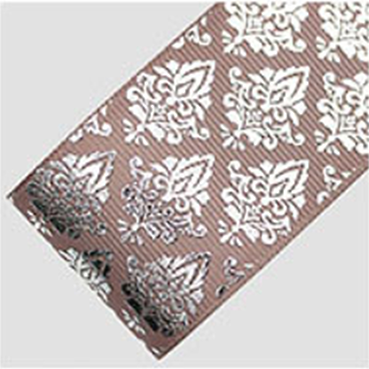 #814 ダマスクシルバー Ginger Snap 幅38㎜ 長さ22M