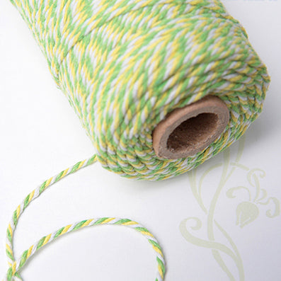 #34 yellow green コットントワインコード 幅1.5mm 長さ90M